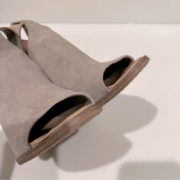 Marc Fisher Milvashi slingback suede sandals, 4.5” chunky heel, beige,sz 8.5 - Picture 12 of 12